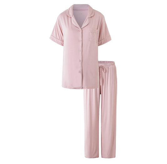 Soft Modal Short Sleeve Pajama in colorway Rose
